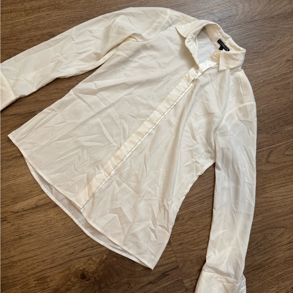 Express White Dress Shirt Classic Button-Down